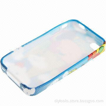 Cute design Ice-cream Pattern Shimmering Powder TPU Protective Phone Case for iPhone 4 & 4S
